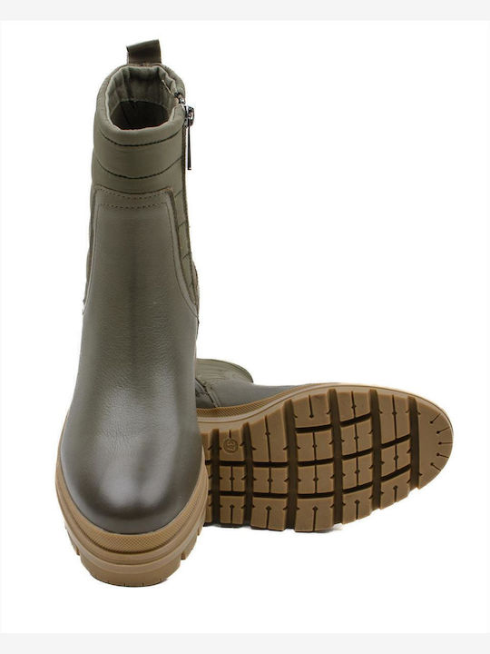 Stiefeletten Damen Khaki
