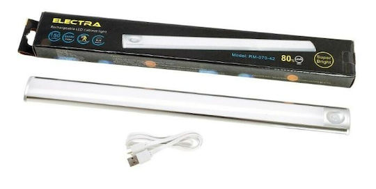 Electra Rechargeable Light for Cabinets with Battery Powered and Motion Sensor 1pcs