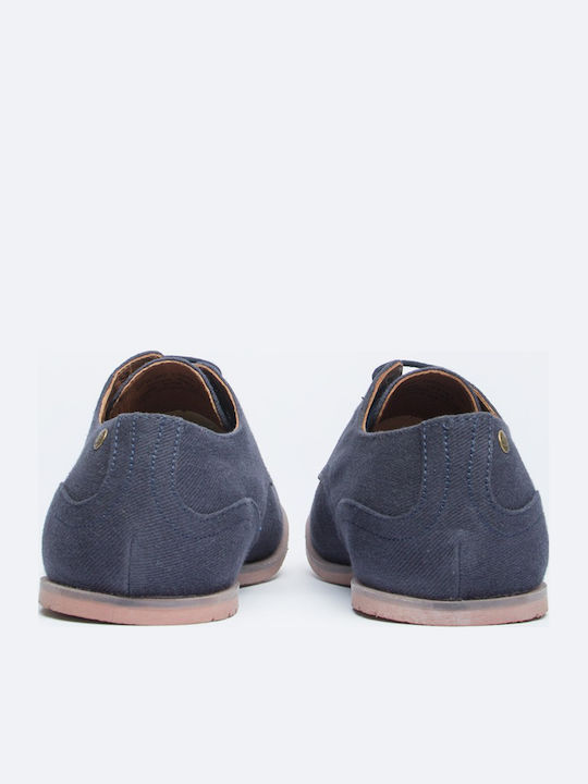 Leder Herren Freizeitschuhe Blau