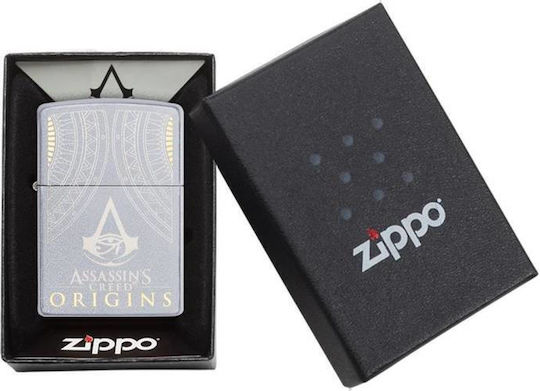 Zippo Creed Winddicht Feuerzeug Flamme in Gold Farbe