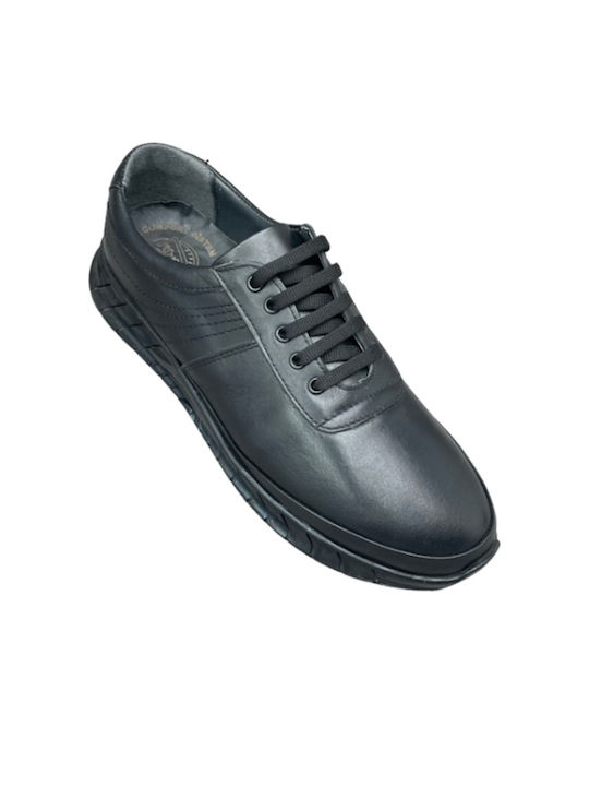 Smart Steps Men's Leather Casual Shoes Black