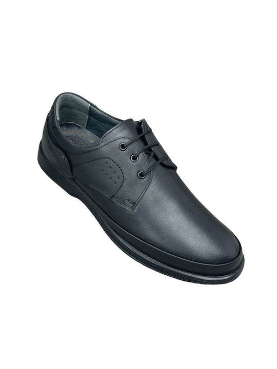 Smart Steps Leder Herren Freizeitschuhe Schwarz