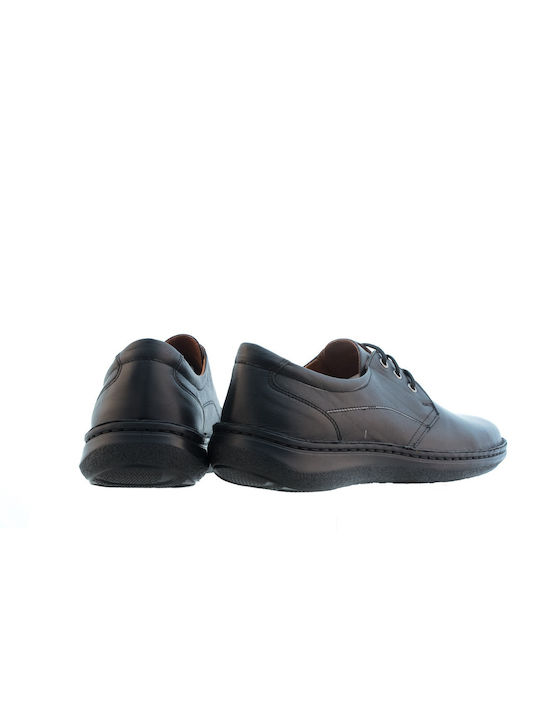 Nicon Footwear Co. Leder Herren Freizeitschuhe Schwarz