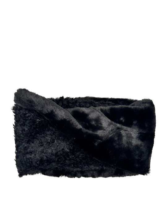 Women's Furry Neck Warmer Black