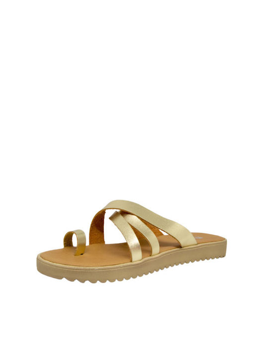 Blondie Women's Flat Sandals Anatomic in Gold Color