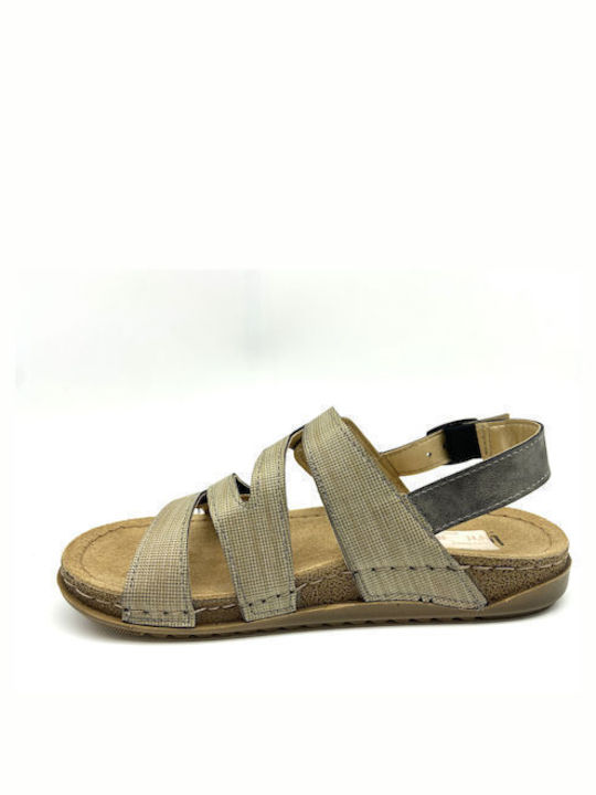 Level Anatomic 2120 Women's Flat Sandals Anatomic in Gray Color