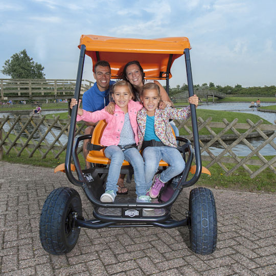 Berg Kids Foot-to-Floor Car Two Seater with Pedal Inspired Orange