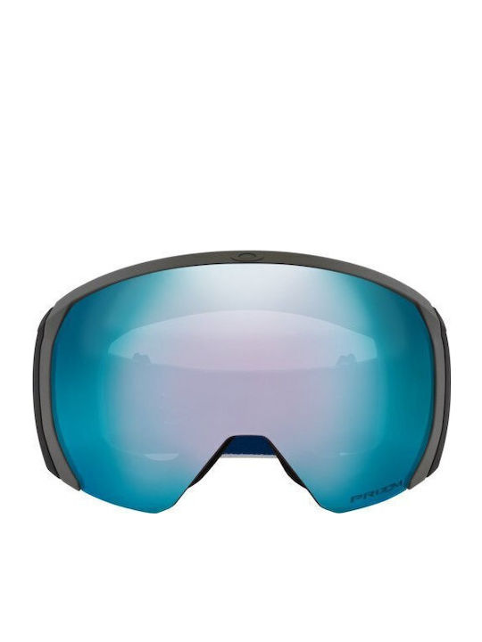 Oakley Flight Path L Mască de Schi și Snowboard pentru Adulți Albă cu Lentilă Transparentă