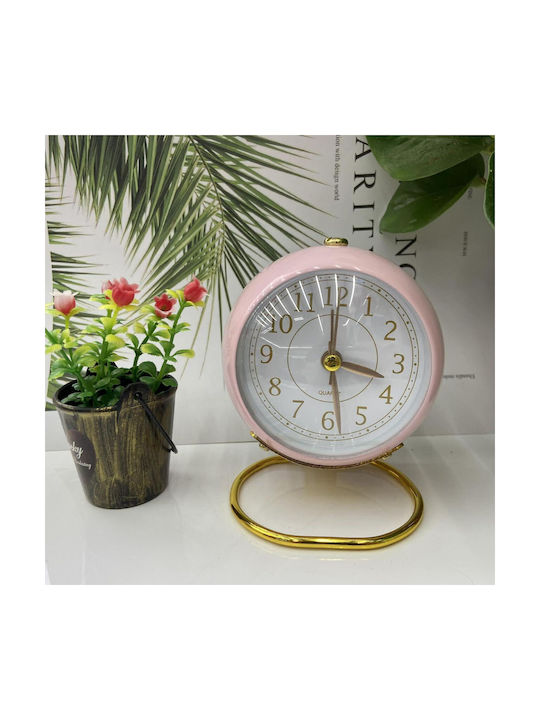 RS Tabletop Clock with Alarm Pink 5023-4