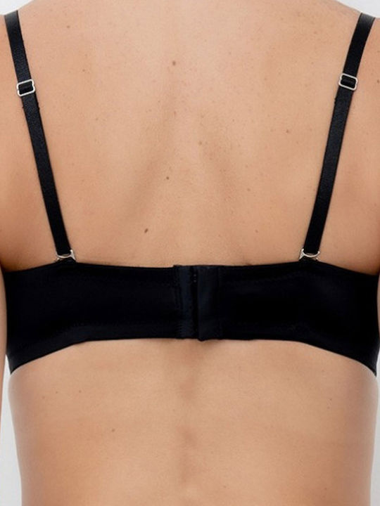 Double Extra Μπεζ Strapless Σουτιέν με Ελαφριά Ενίσχυση