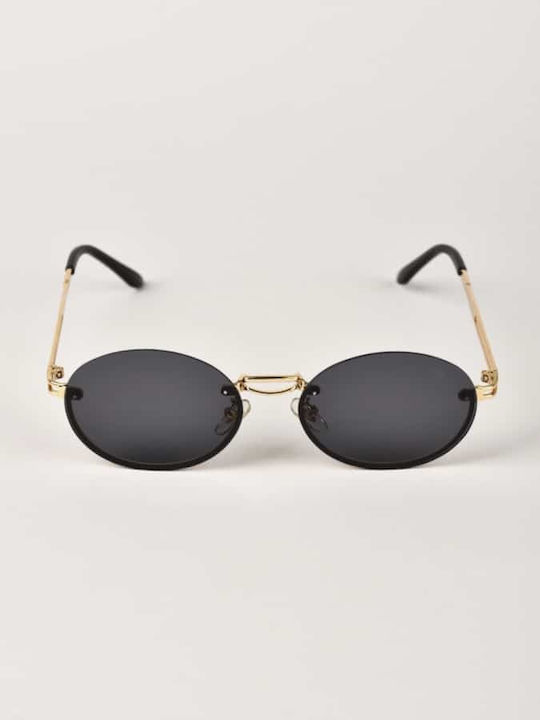 AV Sunglasses Tamara Sunglasses with Gold Metal Frame and Black Lens Tamara Black