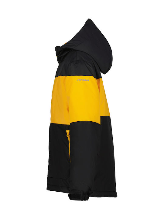 Kids Casual Long Hooded Black Coat