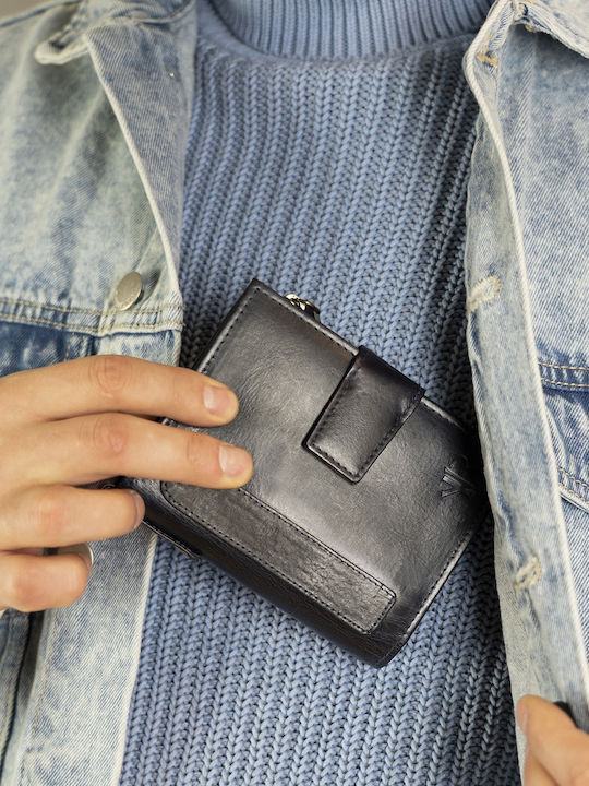 Δερμάτινο Ανδρικό Πορτοφόλι Καρτών με RFID Μαύρο