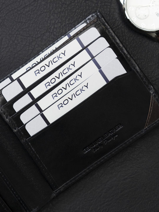 Δερμάτινο Ανδρικό Πορτοφόλι με RFID Μαύρο
