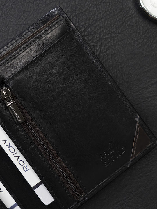 Δερμάτινο Ανδρικό Πορτοφόλι με RFID Μαύρο