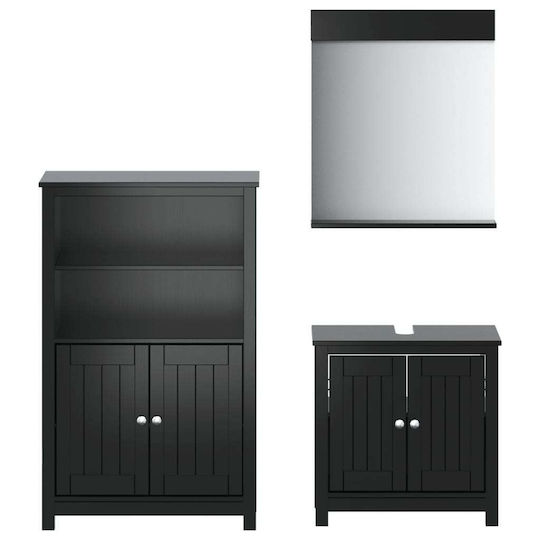 vidaXL Bathroom Cabinet Black