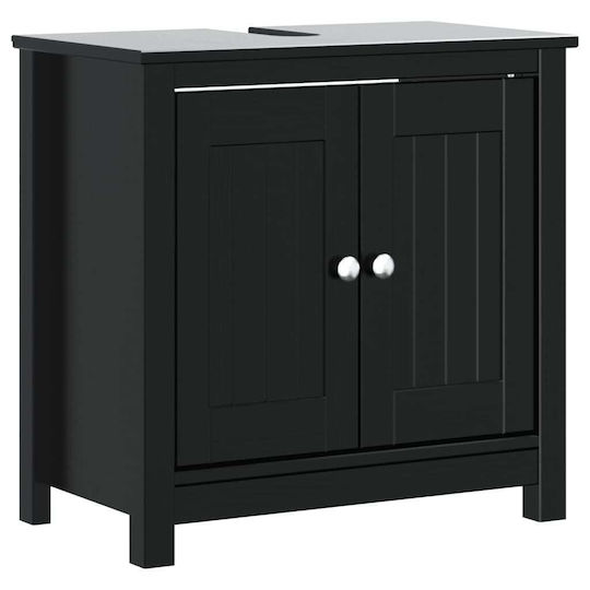 vidaXL Ντουλάπι Μπάνιου 60x10.5x110cm Μαύρο