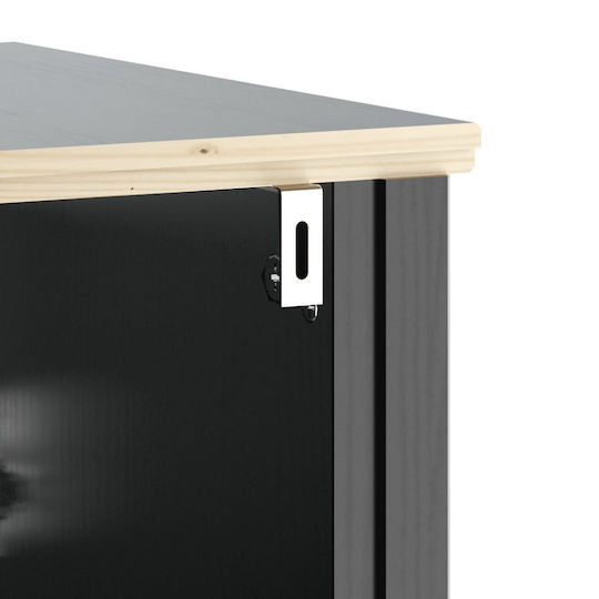 vidaXL Badezimmerschrank B60xT10.5xH59cm Schwarz