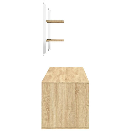 vidaXL Badezimmerschrank B150xT45xH45cm Eiche