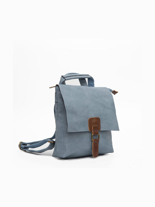 Paolo Bags Damen Tasche Rucksack Blau