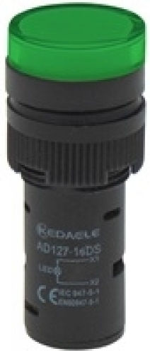 KND LED Ενδεικτική Λυχνία 24V Πράσινο 10τμχ 02.011.0257