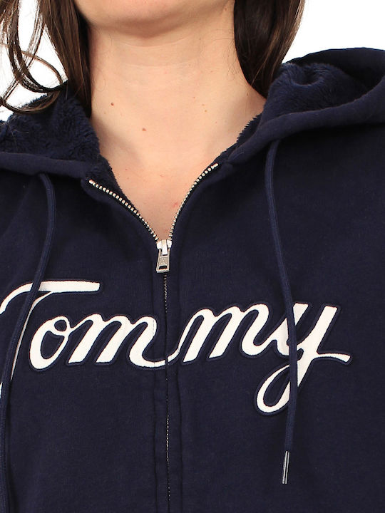 Tommy Hilfiger Γυναικεία Ζακέτα Φούτερ Μπλε