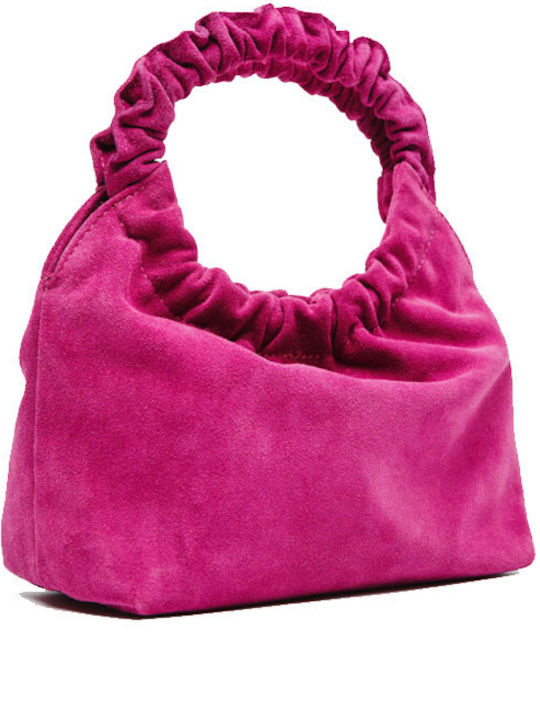 Leather Twist Women's Bag Shopper Shoulder Purple