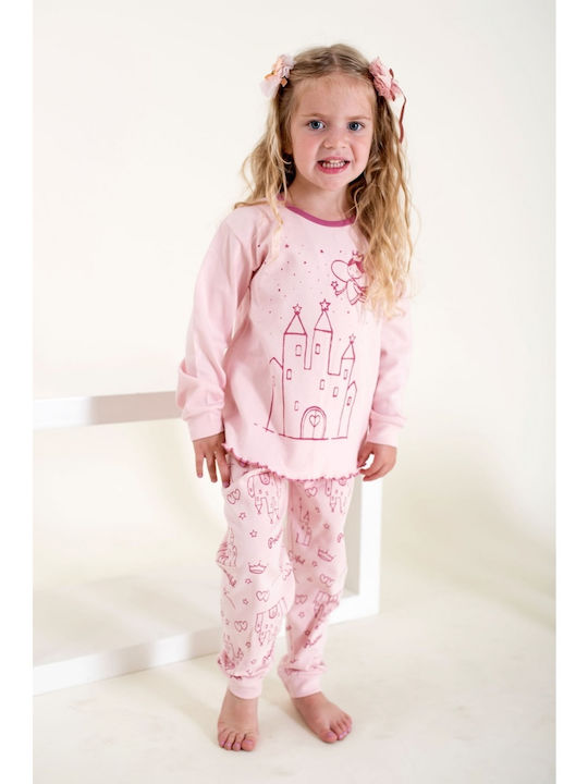 Happy Family Kids Pyjamas Winter Cotton Pink