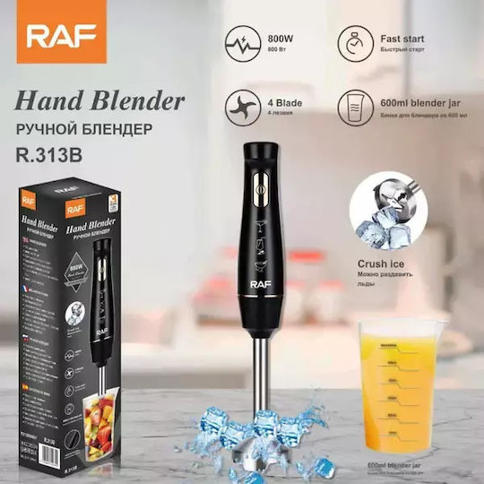 Hand Blender with Stainless Rod 800W Blue