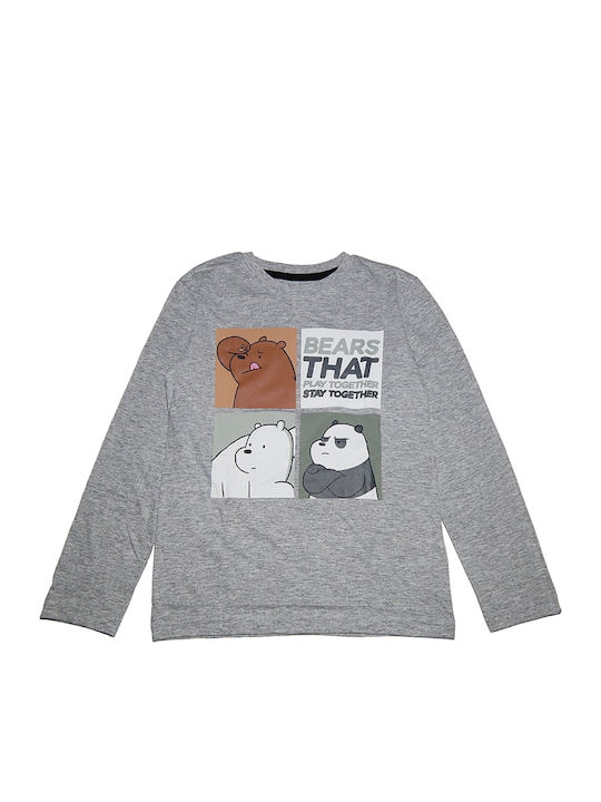 Disney Kinder Schlafanzug Winterlich Gray We Bare Bears
