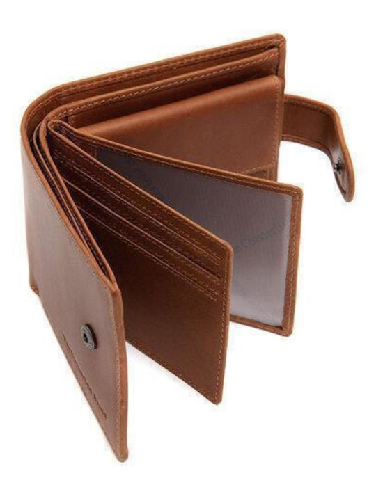 Brand Leather Men's Wallet Classic Brown