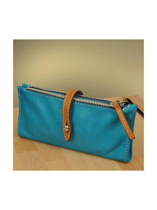 Horse Power Large Leather Women's Wallet Turquoise