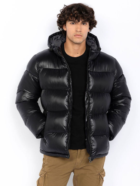 Schott NYC Men's Winter Puffer Jacket Black