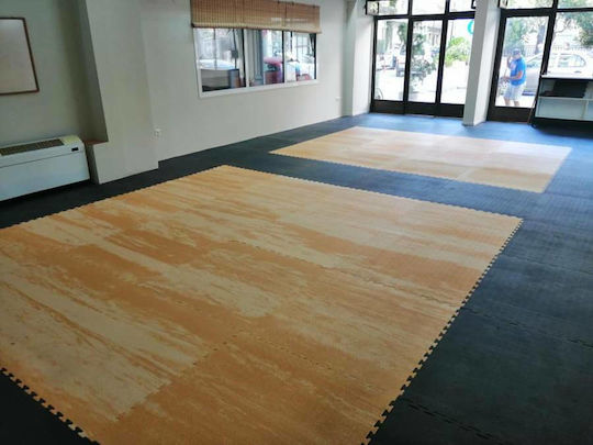 Δάπεδο Παζλ Γυμναστηρίου Μαύρο 100x100x2.5cm 1τμχ