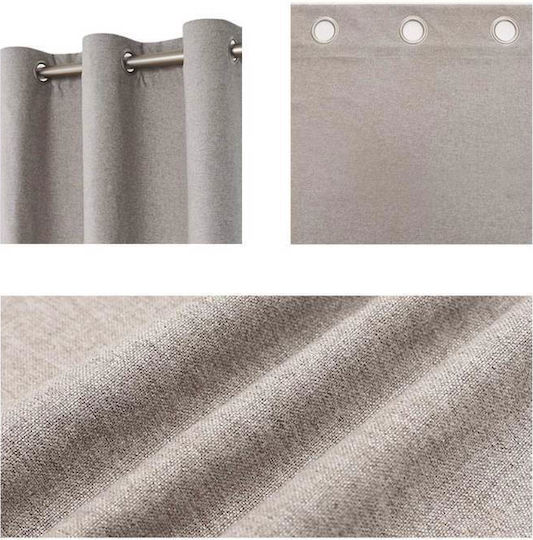 Viokarpet Mit Grommet Graue 140x265cm