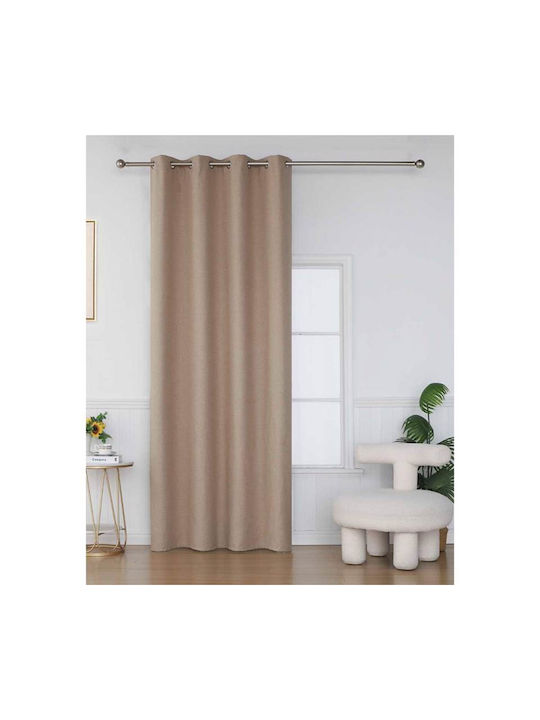 Viokarpet Vorhang mit Grommet Beige 140x265cm