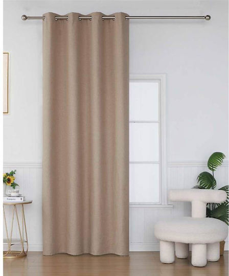 Viokarpet Перде с Копчета Бежово 140x265см