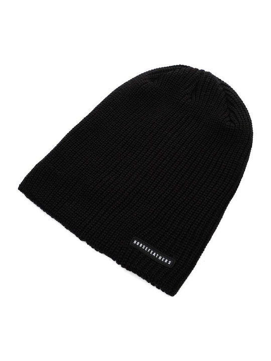 Beanie Unisex Σκούφος Πλεκτός σε Μαύρο χρώμα