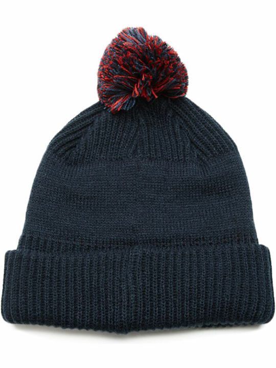 Obey Pom Pom Beanie Unisex Beanie Knitted in Blue color