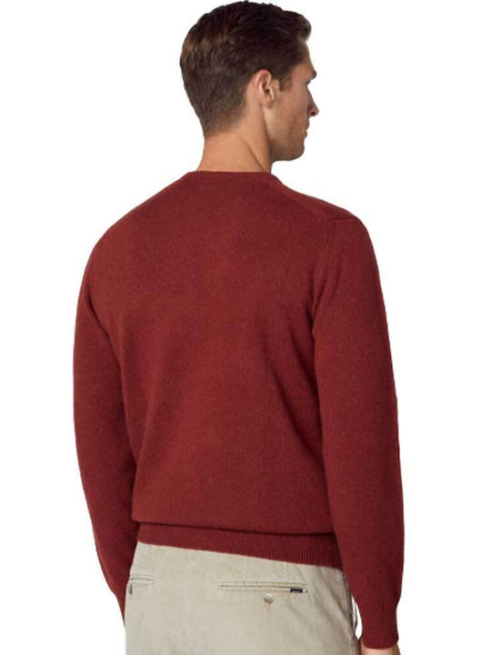 Hackett Herren Langarm-Pullover Brick Red