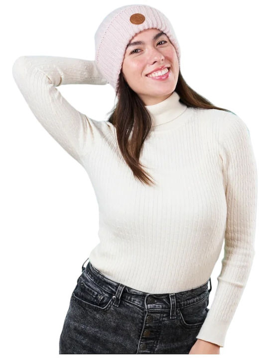 Cabaia Beanie Unisex Fleece Beanie Knitted in Pink color