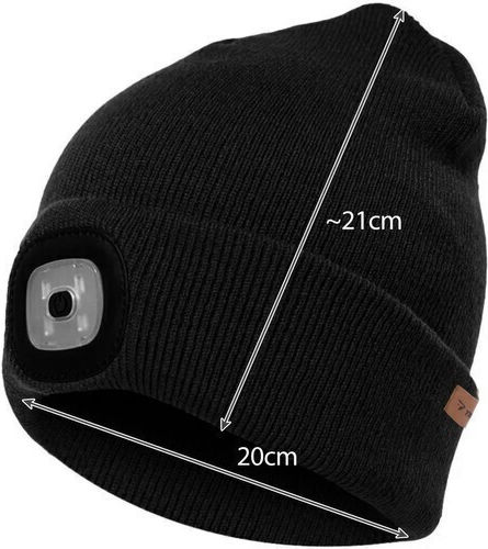 Beanie Unisex Beanie Gestrickt in Schwarz Farbe