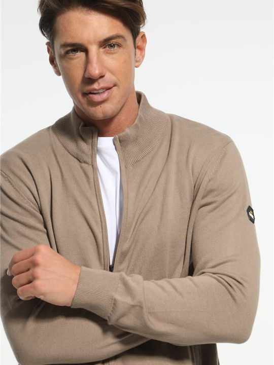 Men's Knitted Cardigan Brown