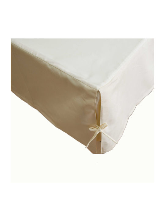 Decocraft Κάλυμμα Βάσης Κρεβατιού Cream 160x200cm