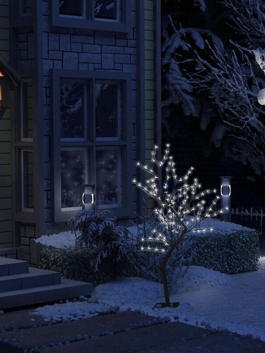 cu lumină LED Decorațiune de Crăciun Metalic Braduleț 75cm. Electrică Alb Brad