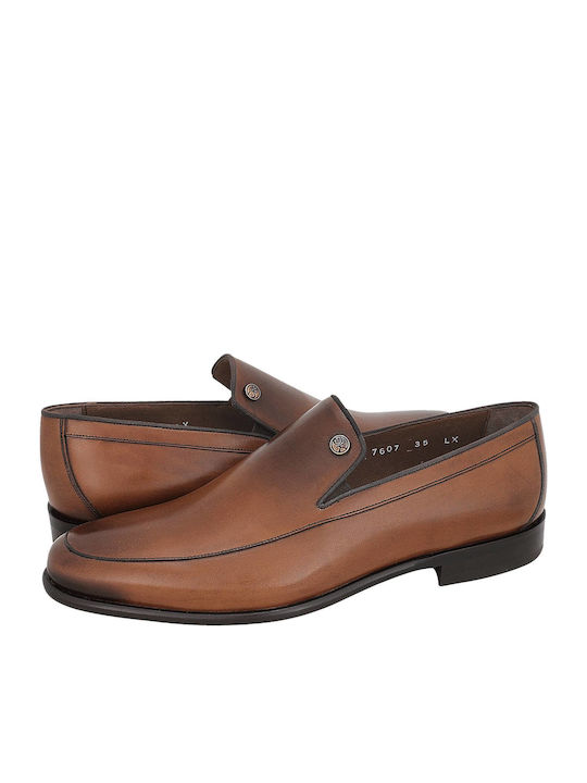 Gianna Kazakou Men's Leather Loafers Tabac Brown