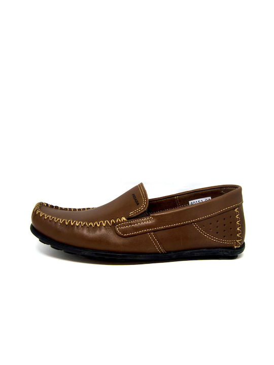 Pegada Men's Leather Moccasins Brown