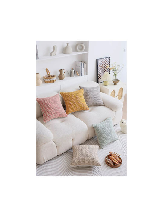 Whitegg Decorative Pillow Case D0200 From 100% Cotton 4 Ochre 45x45cm