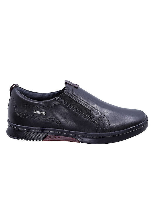 Pegada Men's Leather Loafers Black