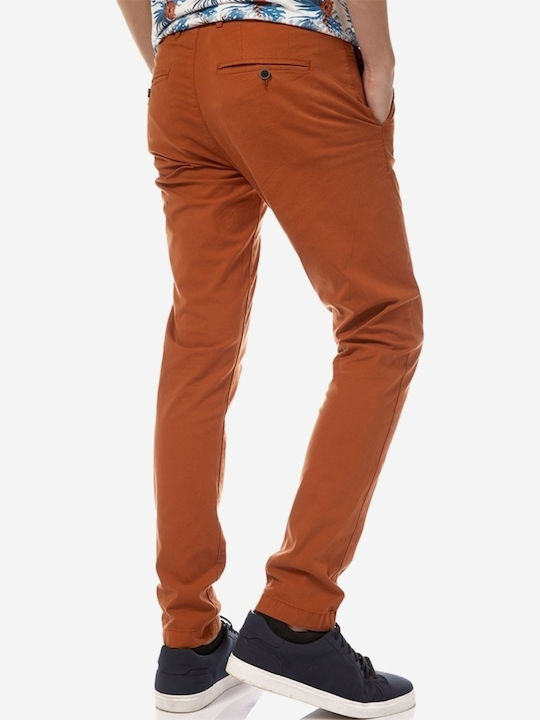 Pantaloni cu Croială Slim Tutun